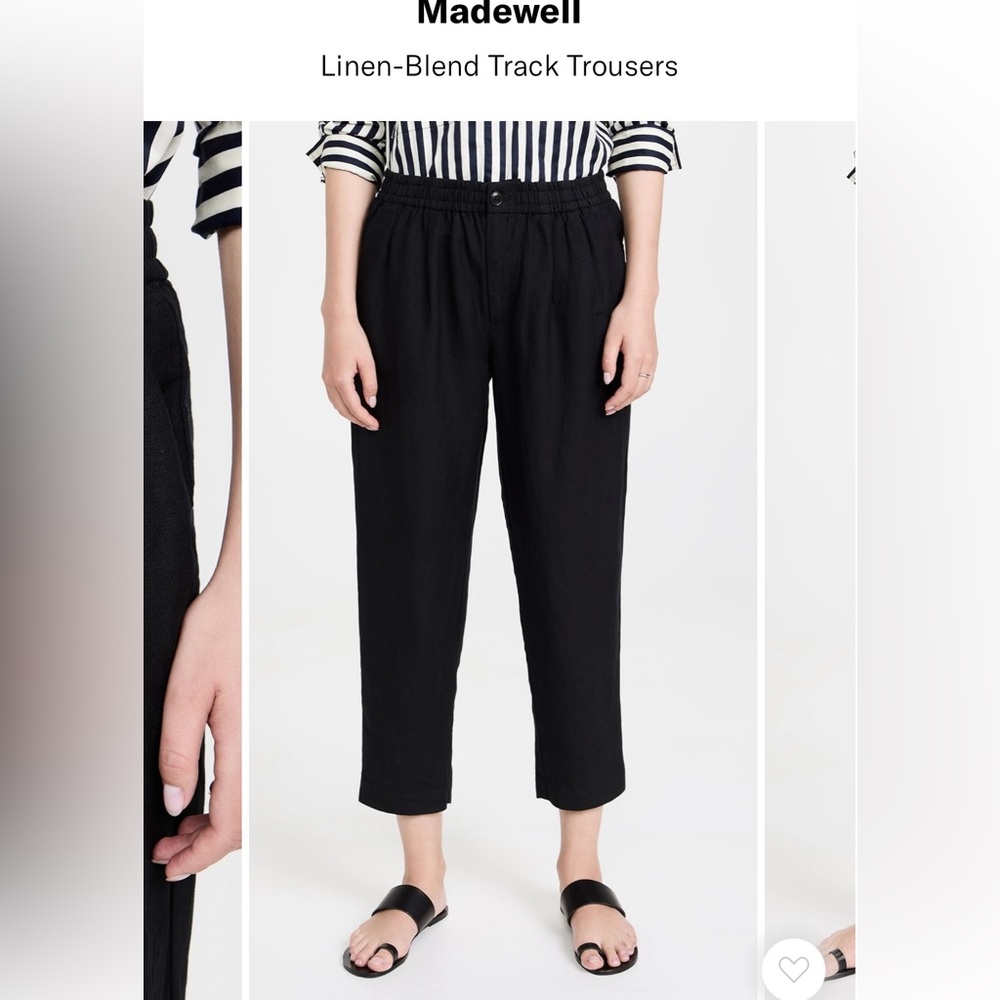 NWT Madewell linen blend track trousers